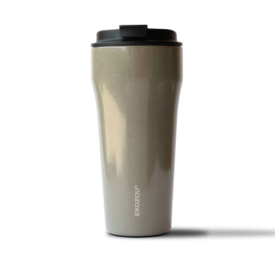 แก้วเก็บความเย็น เคลือบเซรามิก EKOZOU รุ่น EKO CUP CERAMIC 480 มล (GRAY SHADE BROWN)