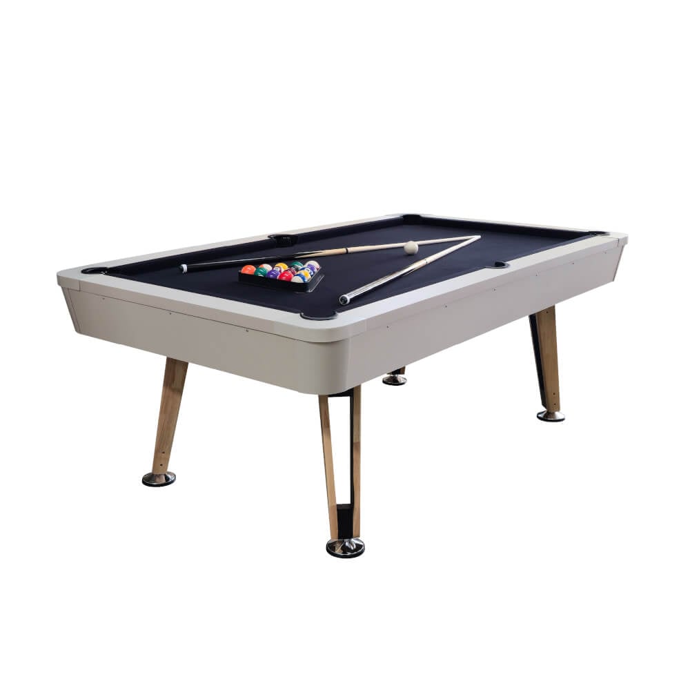 โต๊ะพูล POOL BILLIARD V.22 ขนาด 7 ฟุต สักหลากสีดำ_0