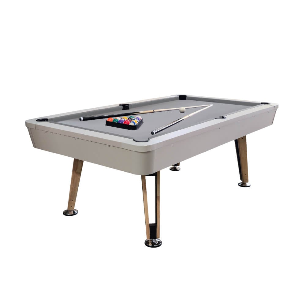 โต๊ะพูล POOL BILLIARD V.22 ขนาด 8 ฟุต สักหลากสีเทา_0