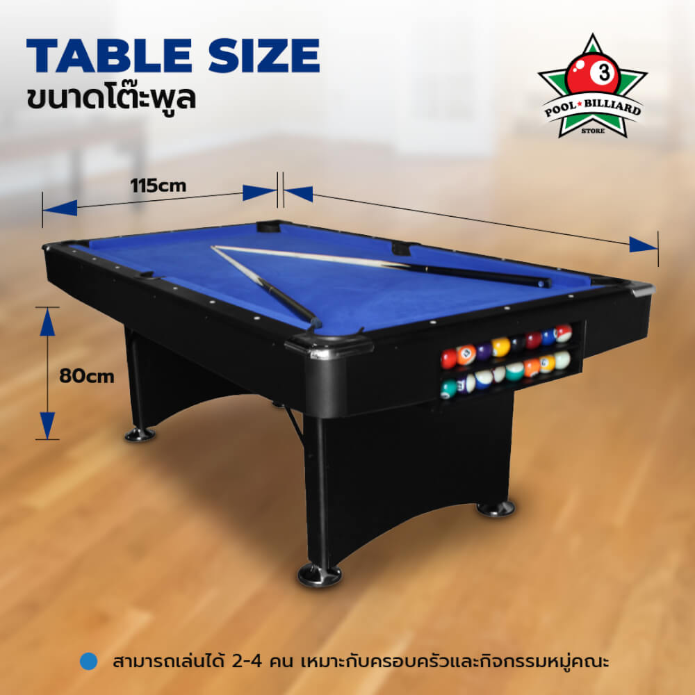 โต๊ะพูล POOL BILLIARD TABLE V.13 พับได้_4