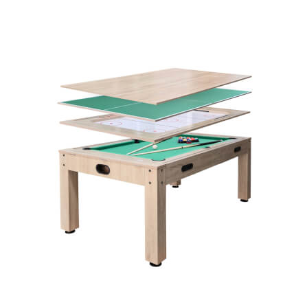 โต๊ะพูล 4IN1 V.3 POOL BILLIARD TABLE อุปกรณ์พร้อมเล่น ขนาด 5 ฟุต สักหลาดสีเขียว_0