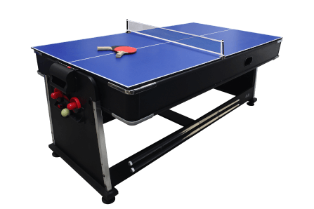 โต๊ะพูล 4IN1 POOL BILLIARD อุปกรณ์พร้อมเล่น ขนาด 7ฟุต สักหลาดแดง_5