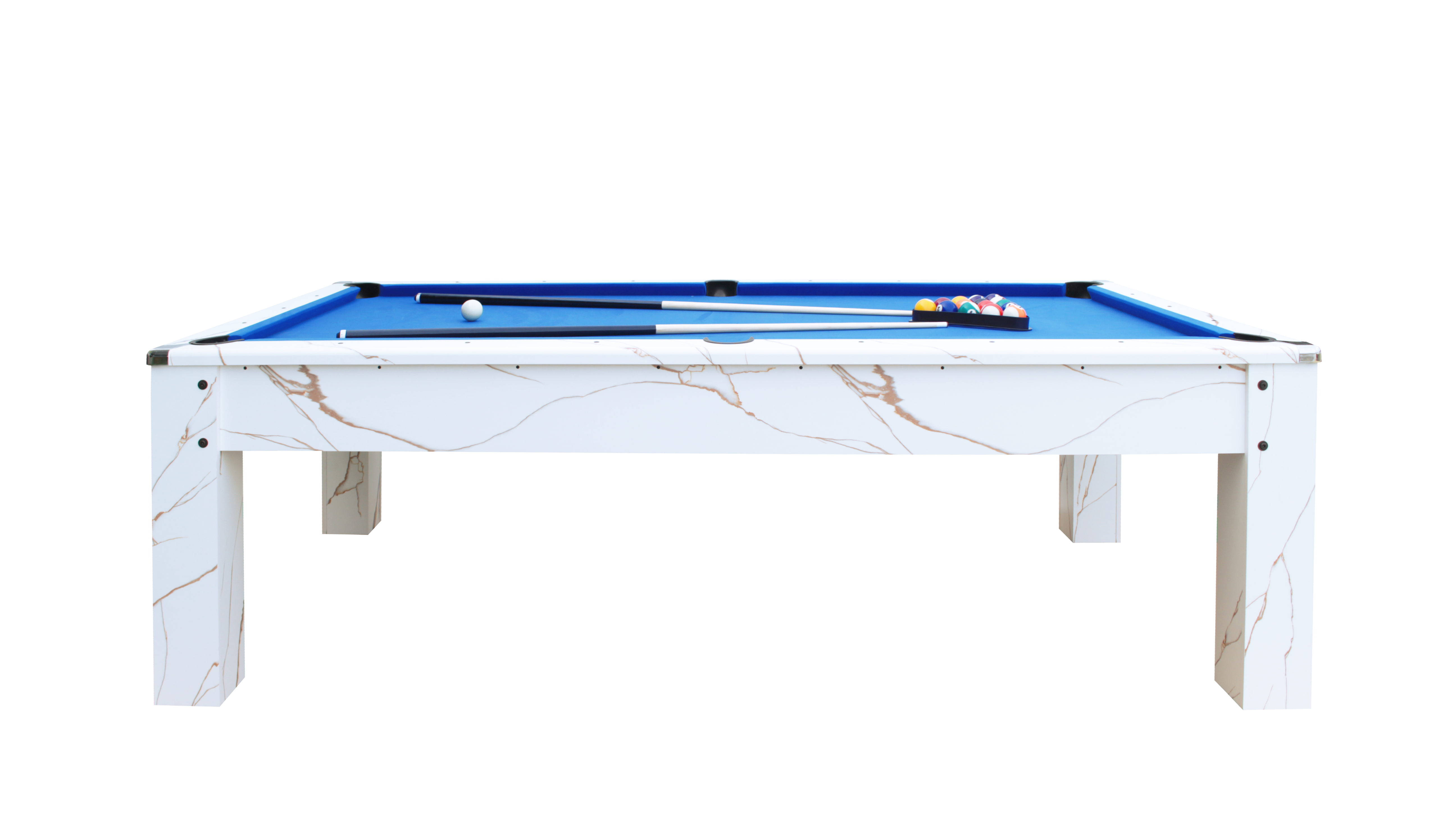 โต๊ะพูล 3IN1 POOL BILLIARD รุ่น V.18 ขนาด 8 ฟุต โต๊ะสีขาวลายหินอ่อน_2