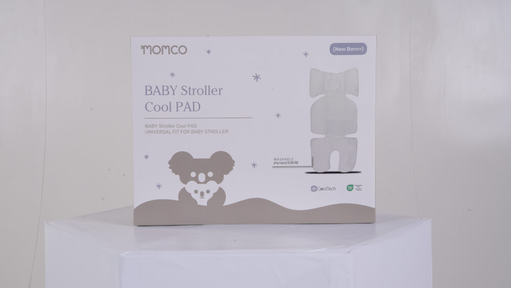 เบาะรองนอนรถเข็น MOMCO สีขาว ระบายอากาศได้