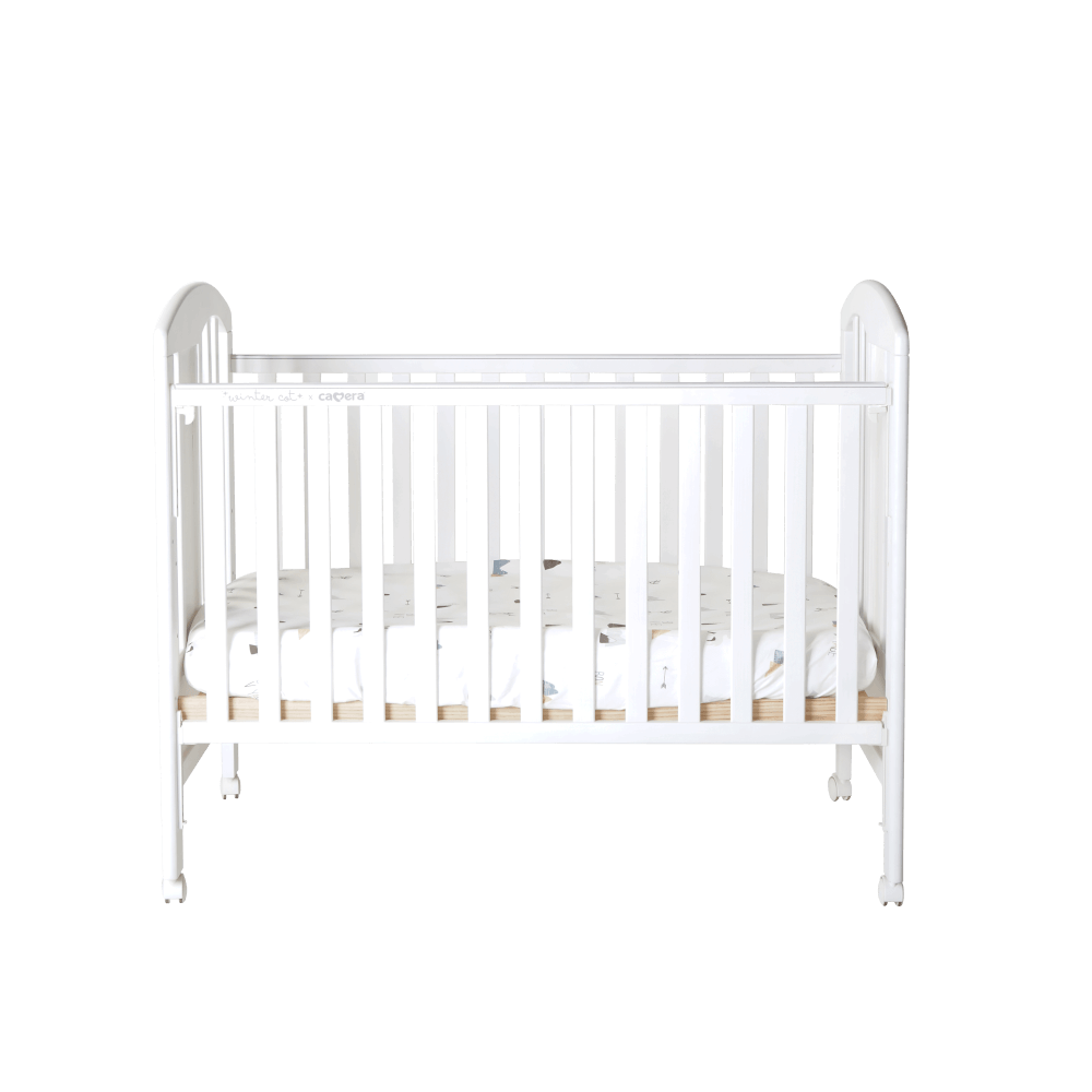 เตียงนอนเด็กไม้สนนิวซีแลนด์ CAMERA รุ่น WINTER COT สีขาว ปรับระดับได้