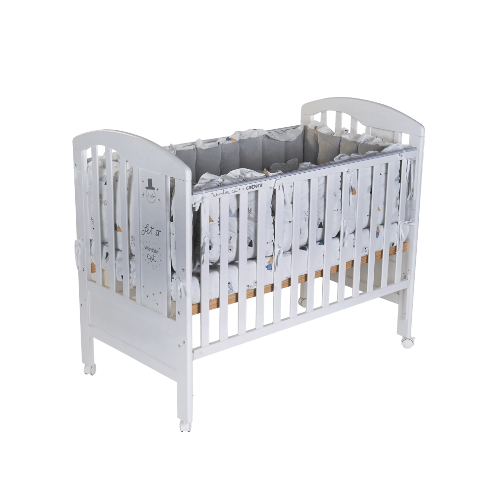 เตียงนอนเด็กไม้สนนิวซีแลนด์ CAMERA รุ่น WINTER COT สีขาว ปรับระดับได้