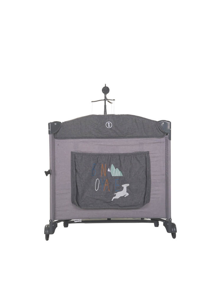 เปลเพนสำหรับเด็ก CAMERA รุ่น NEXTPEN2 เปิดข้างชิดเตียงคุณแม่ได้ สีเทา