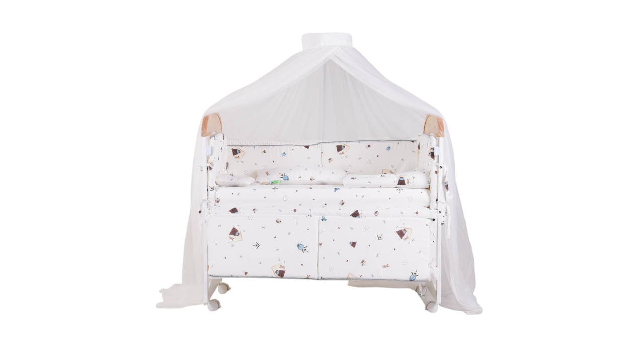 เตียงไม้สำหรับเด็ก CAMERA รุ่น ZLEEP COT เบาะลาย MALMO