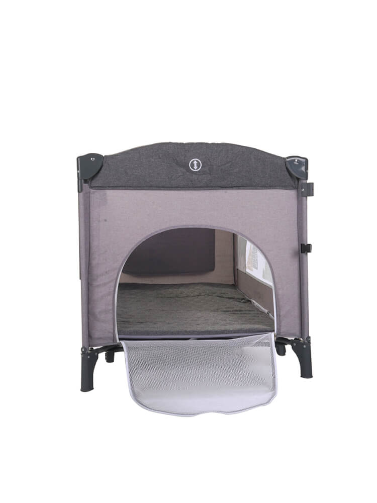 เปลเพนสำหรับเด็ก CAMERA รุ่น NEXTPEN2 เปิดข้างชิดเตียงคุณแม่ได้ สีเทา