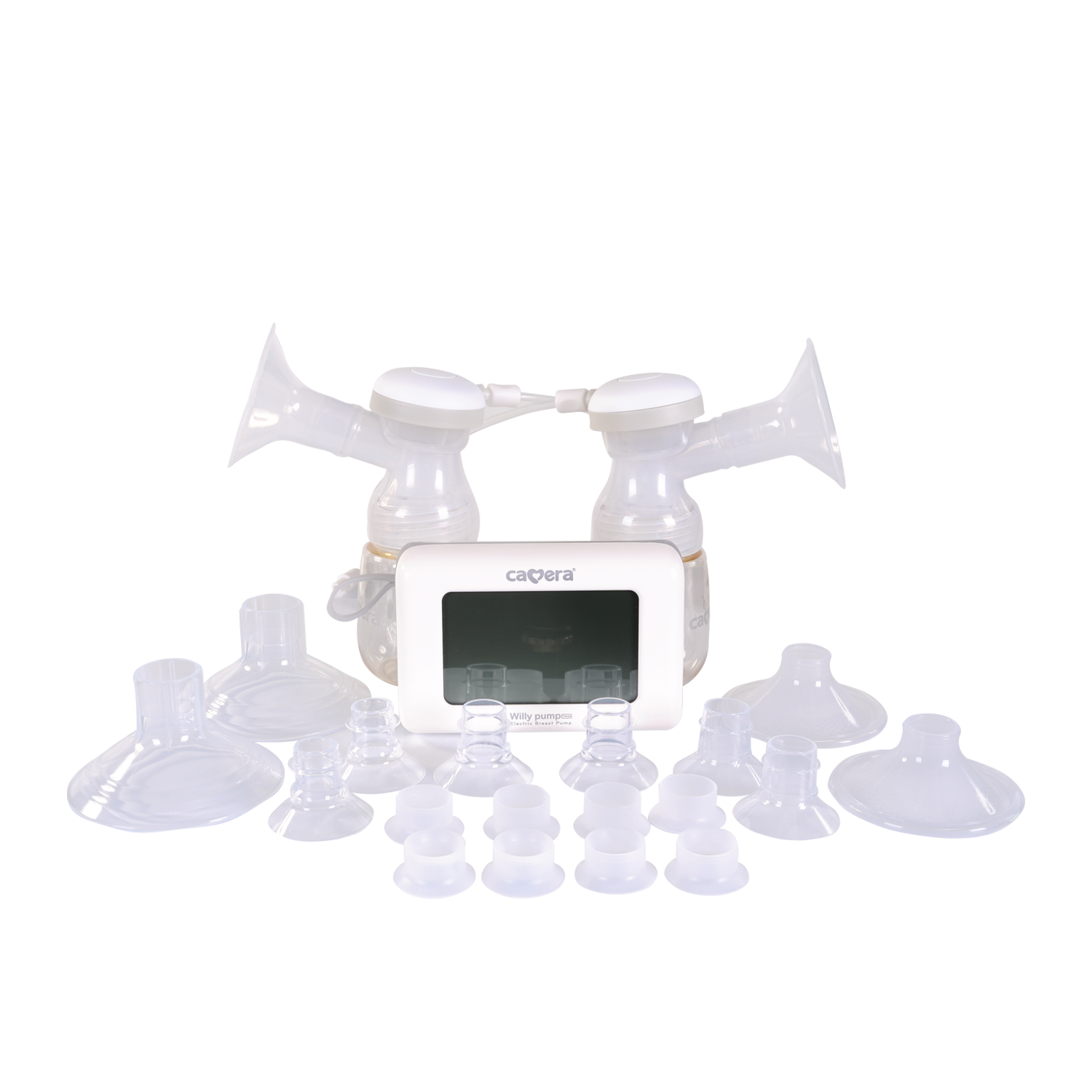 เครื่องปั๊มนมไฟฟ้าแบบคู่ CAMERA WILLY PUMP ทวินแยกมอเตอร์การทำงาน แรงดูด 300 MMHG