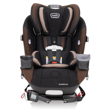 คาร์ซีท ALL-4-ONE EVENFLO สำหรับแรกเกิด-12ปี พร้อมระบบ SENSOR SAFE คอยเตือนเมื่ออยู่ห่างเด็ก สีน้ำตาล_1