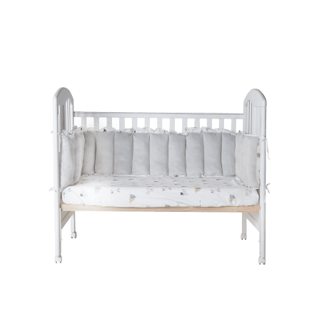 เตียงนอนเด็กไม้สนนิวซีแลนด์ CAMERA รุ่น WINTER COT สีขาว ปรับระดับได้_2