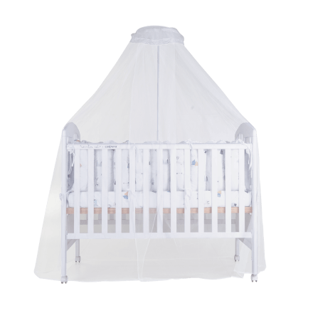 เตียงนอนเด็กไม้สนนิวซีแลนด์ CAMERA รุ่น WINTER COT สีขาว ปรับระดับได้_3