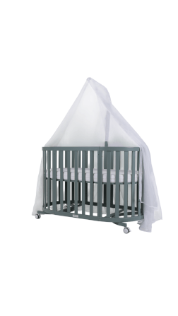 เตียงเด็ก MOMCO SOVA WOODEN COT พร้อมมุ้ง ปรับขนาดได้ 6 รูปแบบ สีเขียว_5