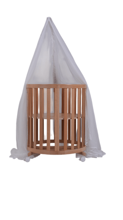 เตียงเด็ก MOMCO SOVA WOODEN COT พร้อมมุ้ง ปรับขนาดได้ 6 รูปแบบ สีไม้ธรรมชาติ_6