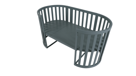 เตียงเด็ก MOMCO SOVA WOODEN COT พร้อมมุ้ง ปรับขนาดได้ 6 รูปแบบ สีเขียว_6
