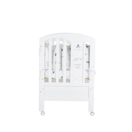 เตียงนอนเด็กไม้สนนิวซีแลนด์ CAMERA รุ่น WINTER COT สีขาว ปรับระดับได้_8