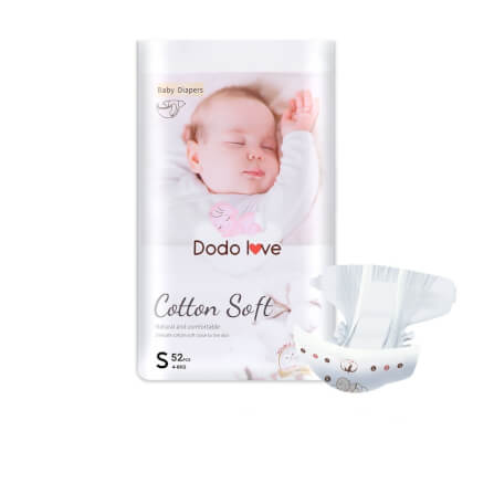 ผ้าอ้อมสำเร็จรูป DODOLOVE ดับเบิ้ลซอฟต์ ออร์แกนิก ท็อปชีท ขนาด S/52ชิ้น_0