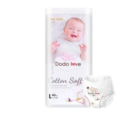 ผ้าอ้อมสำเร็จรูป DODOLOVE ดับเบิ้ลซอฟต์ ออร์แกนิก ท็อปชีท ขนาด L/40 ชิ้น_0