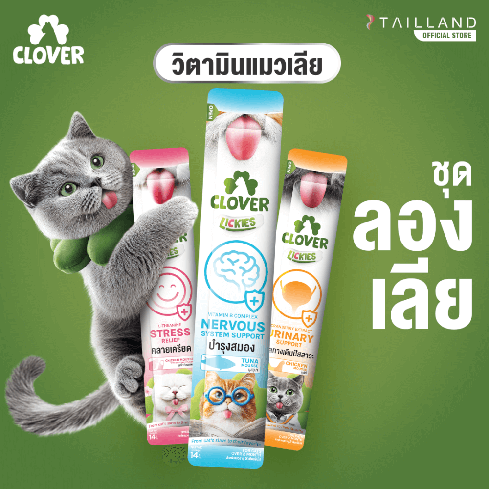 ขนมแมวเลีย CLOVER วิตามินแมวเลียคละสูตร แพ็ก 3 ชิ้น_6