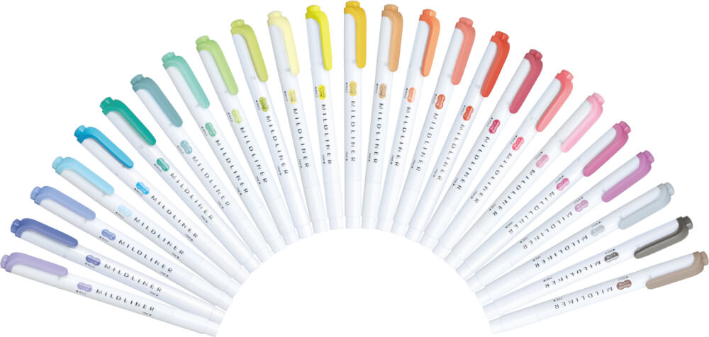 ปากกาไฮไลท์ ZEBRA MILDLINER 25 สี