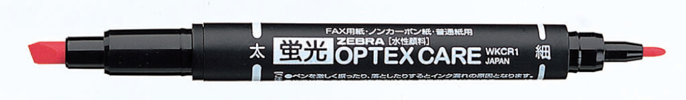 ปากกาไฮไลท์ 2 หัว ZEBRA OPTEX CARE 10C แพ็ค 10 สี