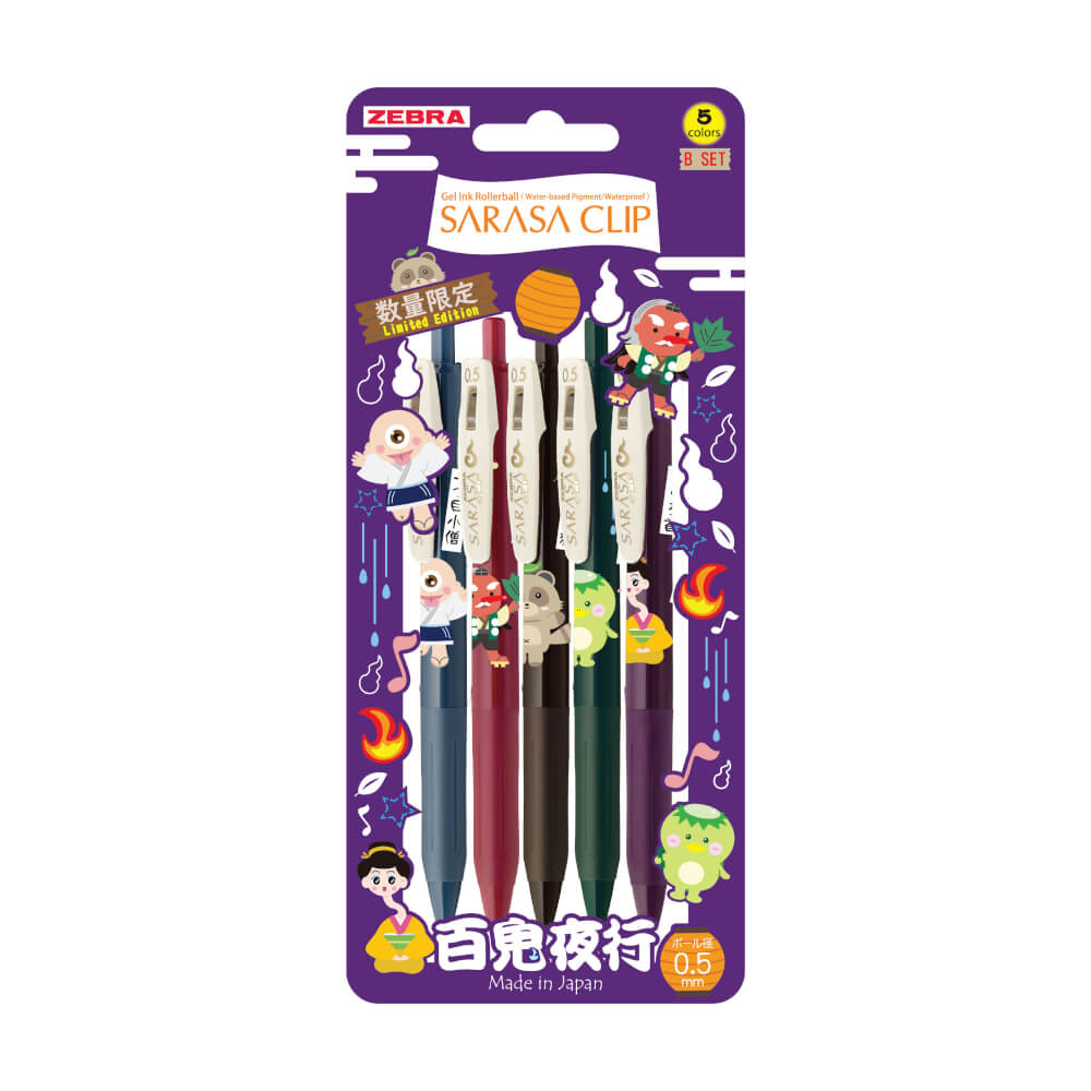 ปากกาเจล ZEBRA LM มอนสเตอร์ ชุด B แพ็ค 5 ด้าม