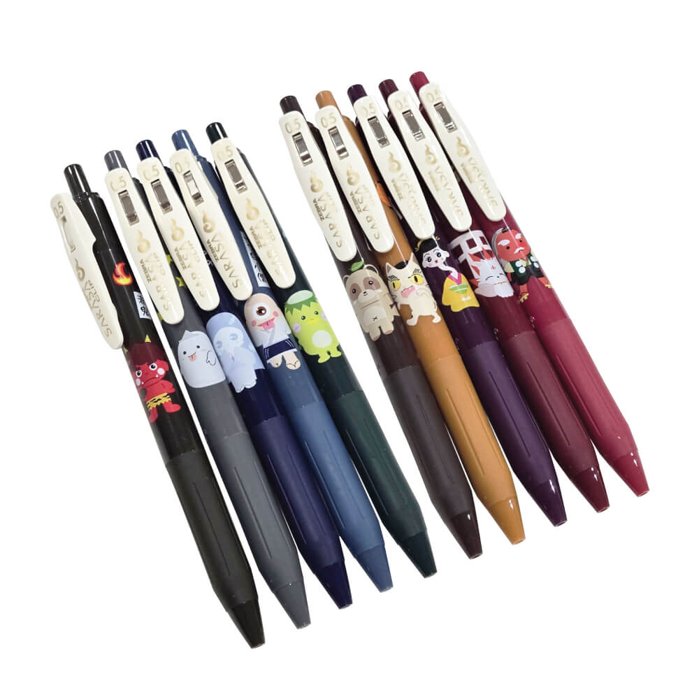 ปากกาเจล ZEBRA LM มอนสเตอร์ ชุด B แพ็ค 5 ด้าม