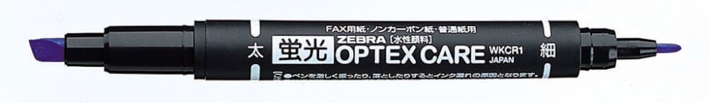 ปากกาไฮไลท์ 2 หัว ZEBRA OPTEX CARE 10C แพ็ค 10 สี