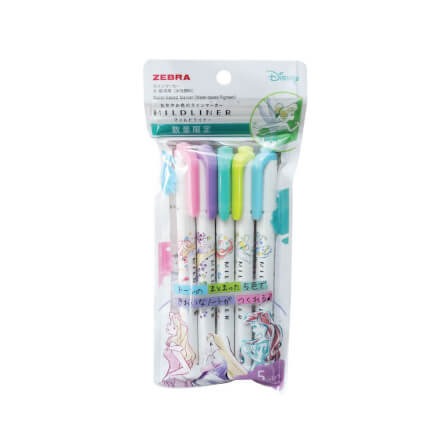 ปากกาไฮไลท์ ZEBRA 5C SET MILDLINER DISNEY เจ้าหญิง แพ็ค 5 ด้าม_0