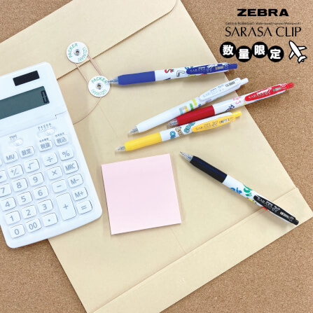 ปากกาเจล ZEBRA  SARASA CLIP 0.5 HIRAGANA แพ็ค 5 ด้าม_4