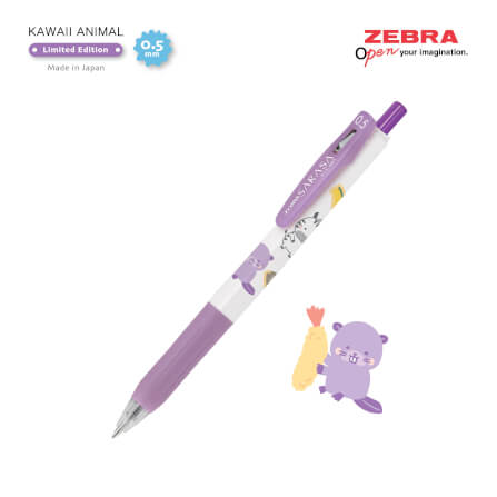 ปากกาเจล ZEBRA  SARASA CLIP 0.5 KAWAII ANIMAL  แพ็ค 5 ด้าม_4