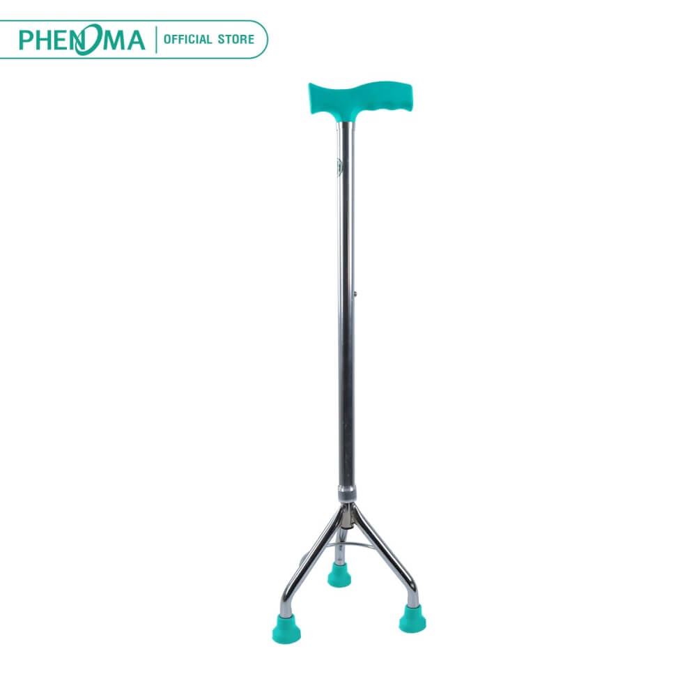 ไม้เท้า 3 ขา PHENOMA ไม้เท้าช่วยพยุง มือจับหัวค้อน อะลูมิเนียม ปรับได้ 10 ระดับ แข็งแรง มั่นคง_0