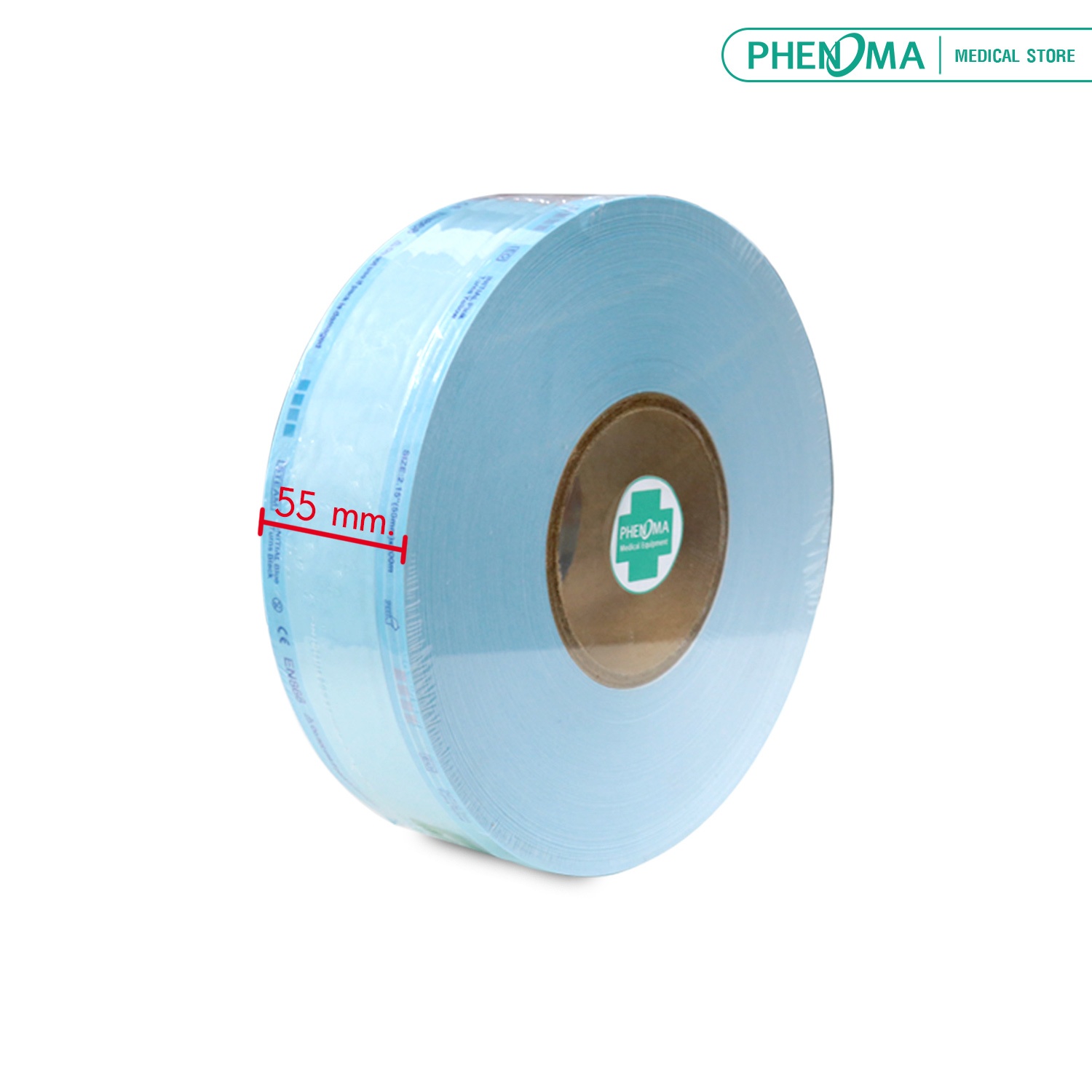 ซองสเตอร์ไรด์ PHENOMA ชนิดม้วน แบบเรียบ ขนาด 2.2 นิ้ว ยาว 200 เมตร_0