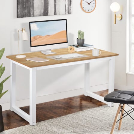 โต๊ะทำงาน InnHome รุ่น INH-140 ยาว 140 ซม. สี Light Walnut_5