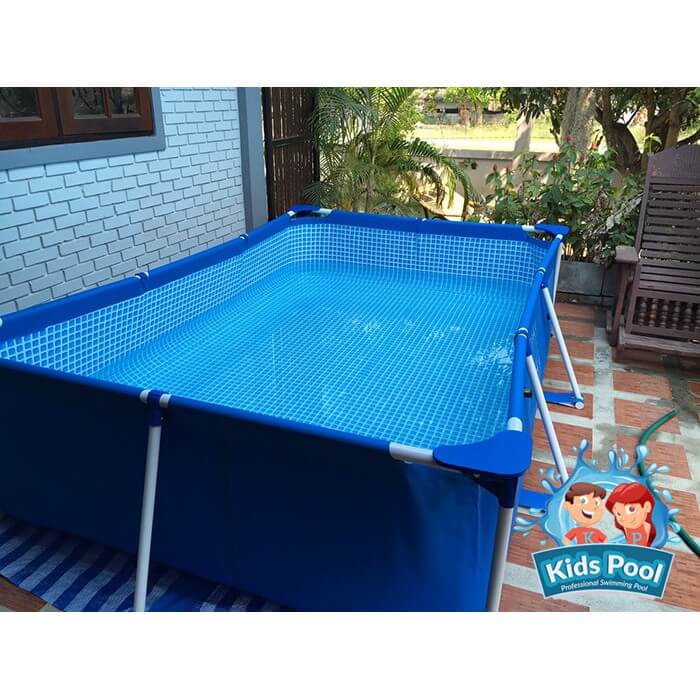 สระน้ำเป่าลม INTEX รุ่น METAL FRAME 4.5 เมตร (แถมทุ่นลอยคลอรีน + คลอรีนเม็ด 1 แพ็ค)