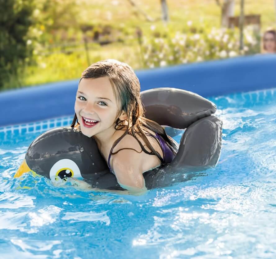 สระน้ำเป่าลม INTEX รุ่น METAL FRAME 4.5 เมตร (แถมทุ่นลอยคลอรีน + คลอรีนเม็ด 1 แพ็ค)