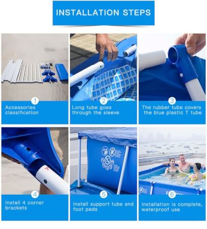 สระน้ำเป่าลม INTEX รุ่น METAL FRAME 3 เมตร พร้อมเครื่องกรองและผ้าคลุมสระ_5