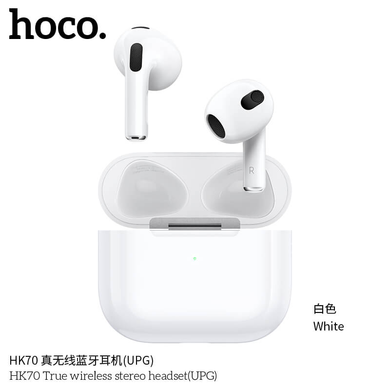 หูฟังไร้สาย TWS  HOCO HK70 แบตเตอรี่ 7 ชม. BT 5.4 คุณภาพเสียง HIFI ไมค์ในตัว ทรงเอียร์บัด หูฟังบลูทูธ สีขาว_10
