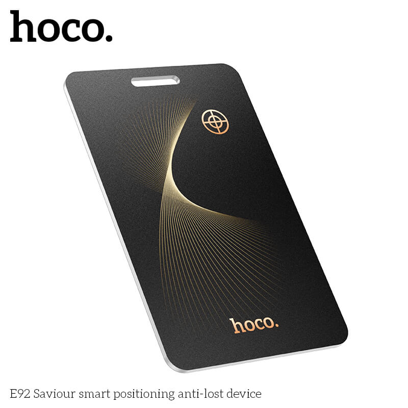 อุปกรณ์ติดตามจีพีเอส HOCO E92 GPS TAG รูปแบบการ์ด สำหรับ IOS รองรับ APPLE FIND MY กันน้ำ IP68 สีดำ