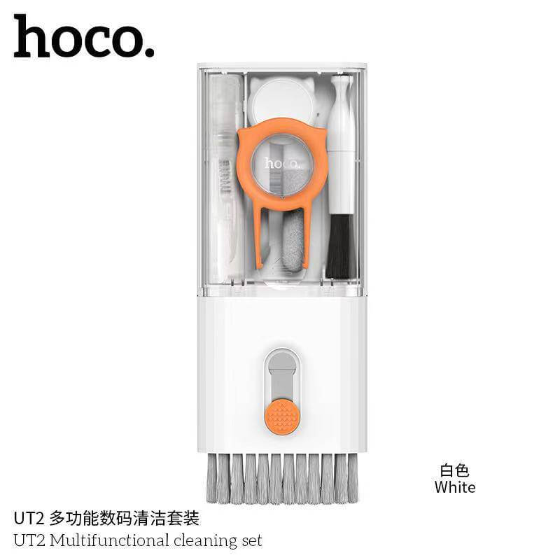 ชุดทำความสะอาดอุปกรณ์ดิจิทัล 10-IN-1 HOCO UT2 เหมาะสำหรับคีย์บอร์ด มือถือ หูฟัง กล้อง สีขาว