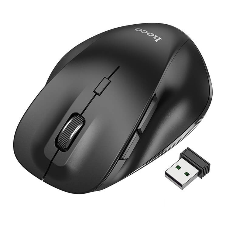 เมาส์ไร้สาย HOCO GM24 สีดำ รองรับ BLUETOOTH 5.2 & WIRELESS 2.4GHZ ปรับความเร็ว 3 ระดับ