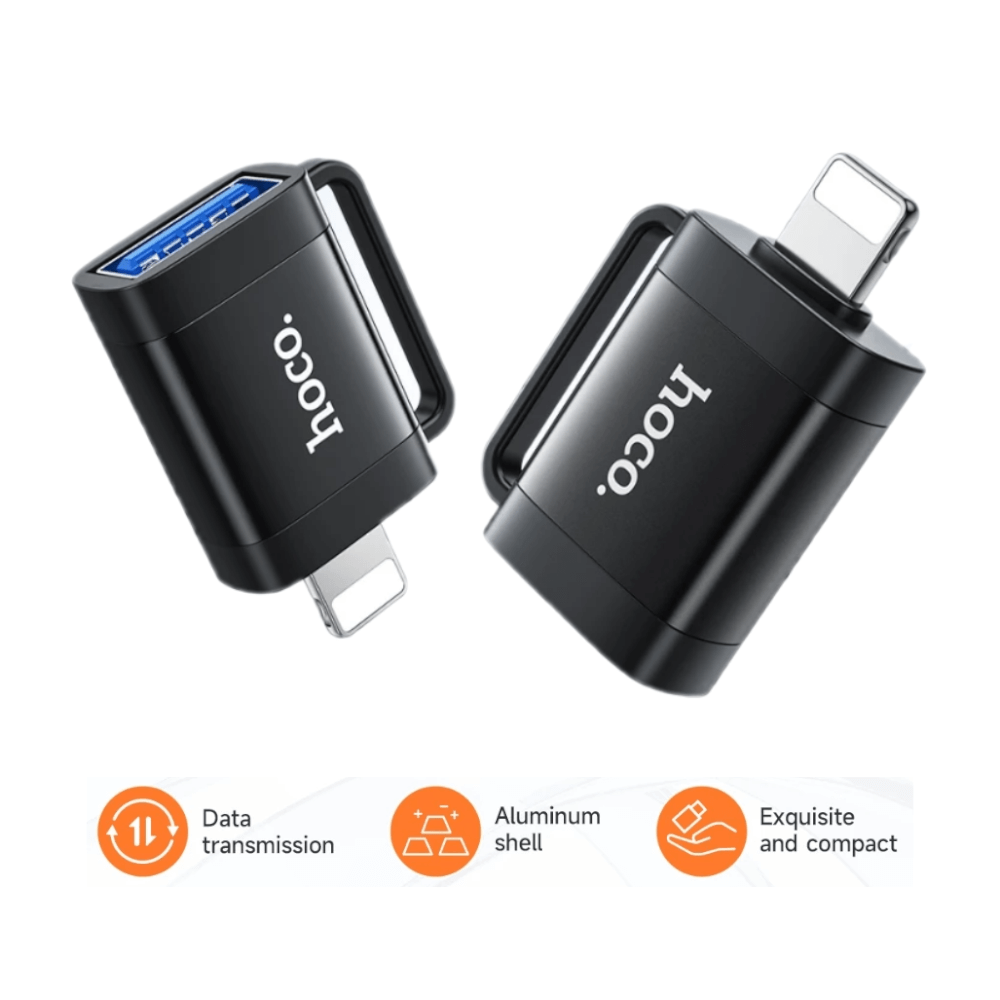 อะแดปเตอร์ LIGHTNING TO USB HOCO UA31A รองรับ OTG ความเร็ว 480MBPS สำหรับ IPHONE 6-14 & IPAD