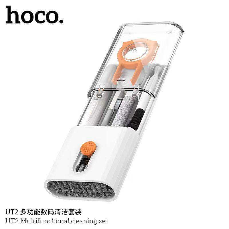 ชุดทำความสะอาดอุปกรณ์ดิจิทัล 10-IN-1 HOCO UT2 เหมาะสำหรับคีย์บอร์ด มือถือ หูฟัง กล้อง สีขาว