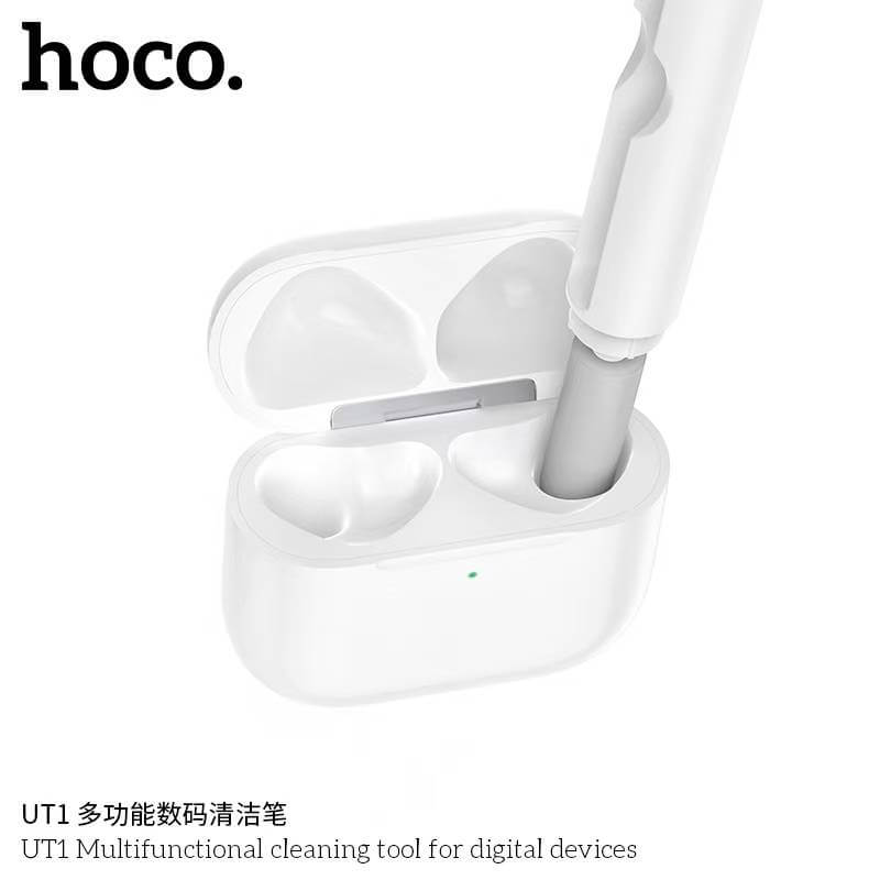 ชุดทำความสะอาดอุปกรณ์ดิจิทัล 3-IN-1 HOCO UT1 สำหรับหูฟัง มือถือ แกดเจ็ต สีขาว
