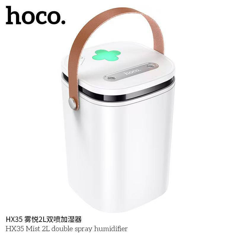 เครื่องเพิ่มความชื้น HOCO HX35 ความจุ 2 ลิตร สีขาว หัวพ่นคู่ ละอองไอน้ำระดับนาโน ใช้งานยาว 30 ชม