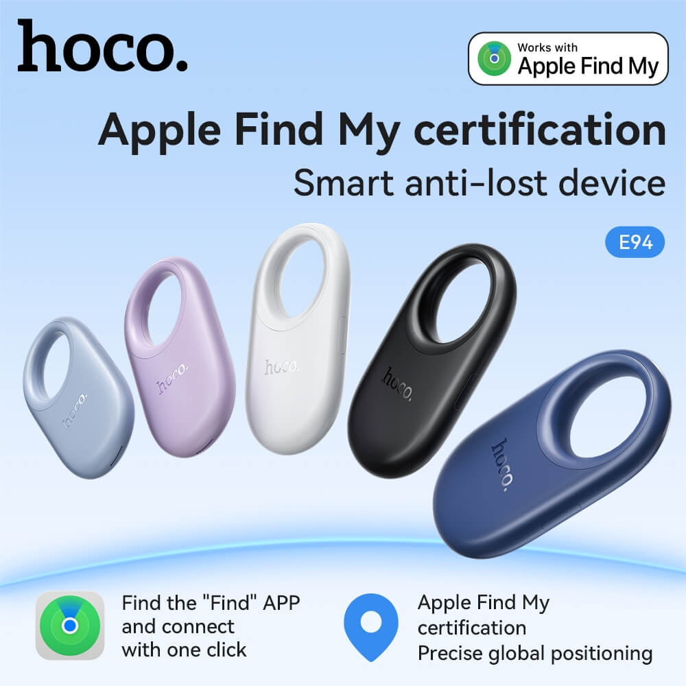 อุปกรณ์ติดตามจีพีเอส HOCO E94 GPS TAG สำหรับ APPLE IOS สีม่วง