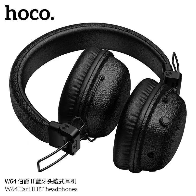 หูฟังไร้สาย HOCO W64 สีดำ สไตล์วินเทจ บลูทูธ 5.4 ใช้งาน 32 ชม. ไดร์เวอร์ 40MM