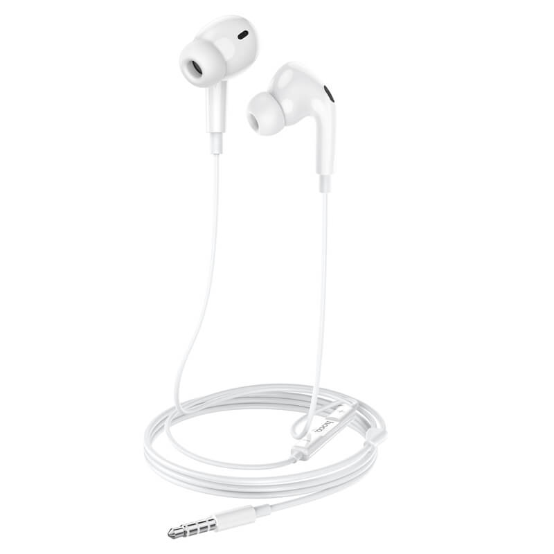หูฟัง HOCO M101 PRO สาย AUX 3.5MM สีขาว ไมโครโฟนในตัว พร้อมปุ่มคอนโทรล