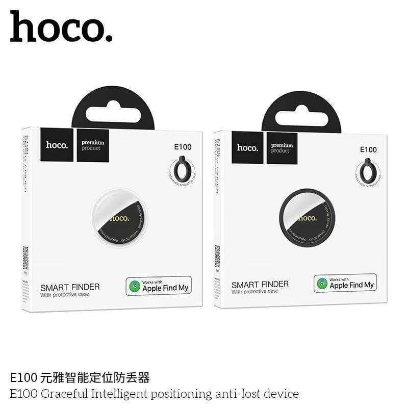 อุปกรณ์ติดตามจีพีเอส HOCO E100 สำหรับ APPLE IOS พร้อมเคสซิลิโคนในตัว สีขาว
